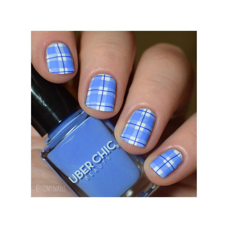UberChic Beauty Pretty In Plaid-04 Stamping Plate Dim Gray