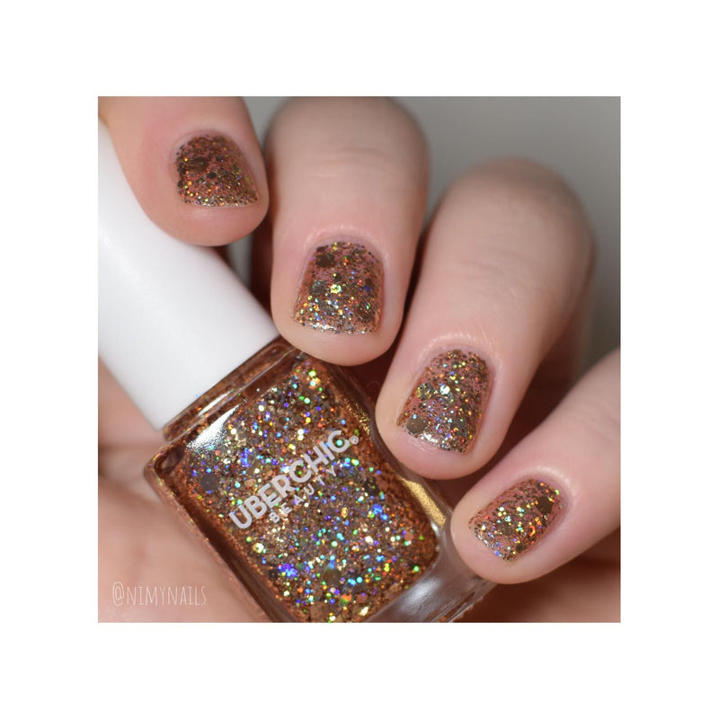 UberChic Beauty 24K Chic - Holographic Polish Regular Polish Rosy Brown
