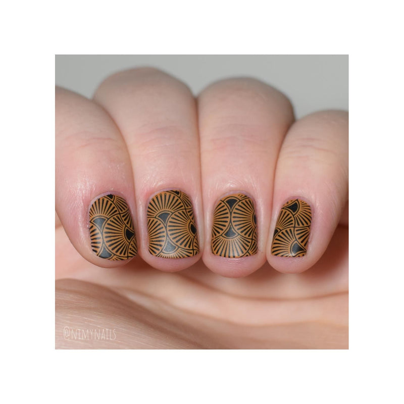 UberChic Beauty Art Deco Refinement Stamping Plate Rosy Brown
