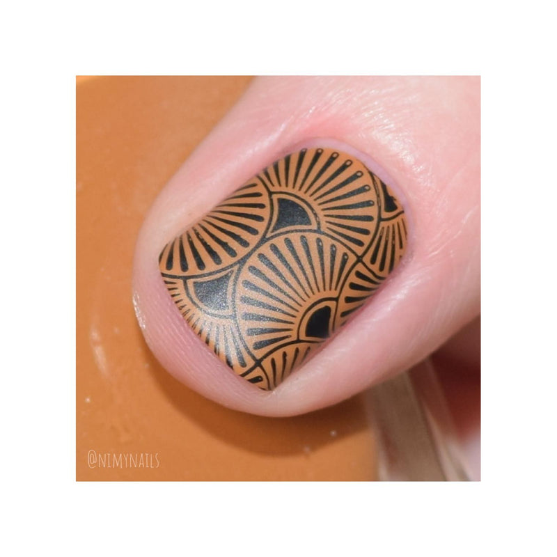 UberChic Beauty Art Deco Refinement Stamping Plate Rosy Brown