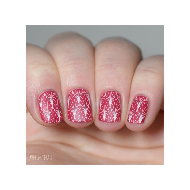 UberChic Beauty Art Deco Refinement Stamping Plate Rosy Brown