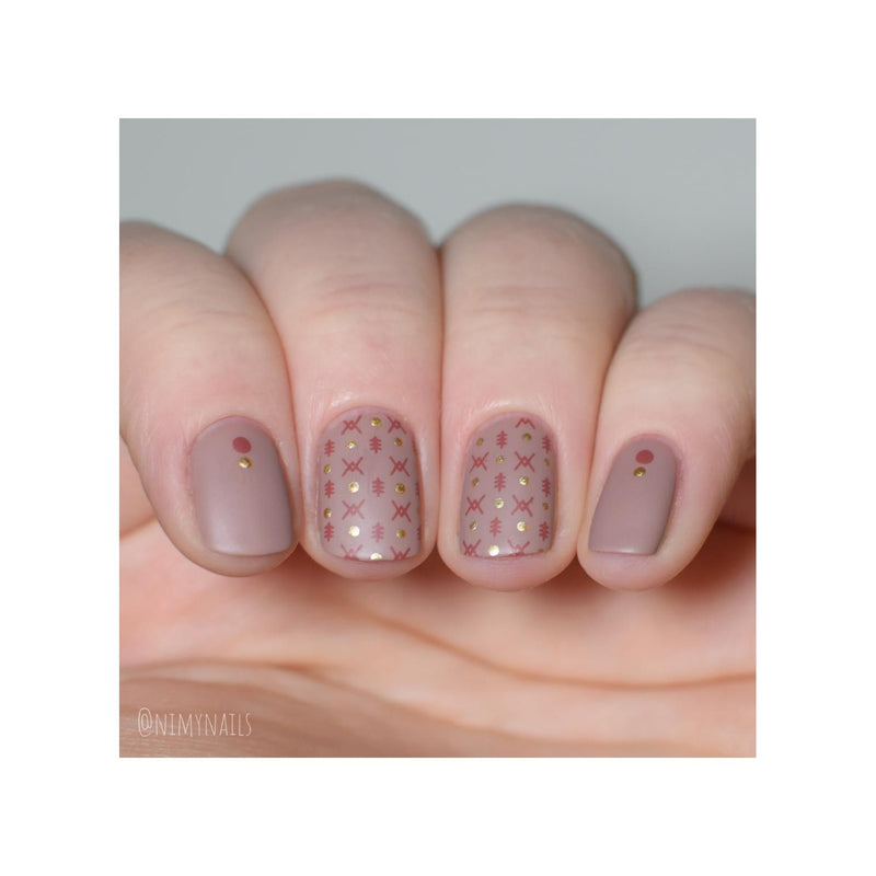 UberChic Beauty Boho Chic Stamping Plate Rosy Brown