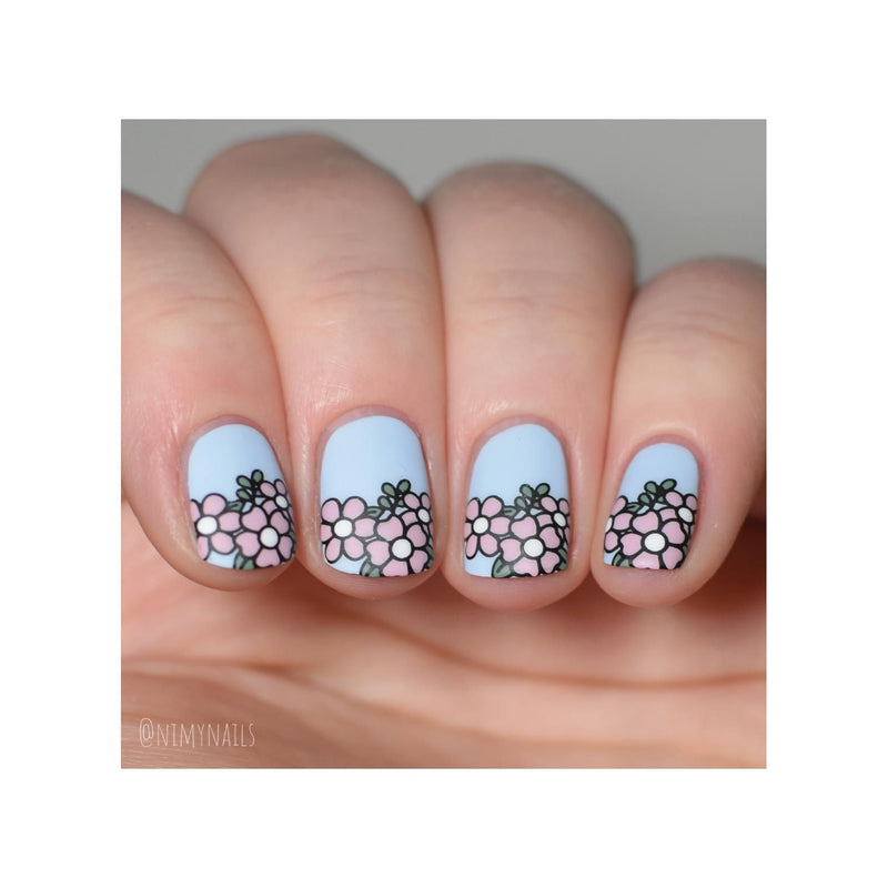 UberChic Beauty Hello Spring Stamping Plate Rosy Brown