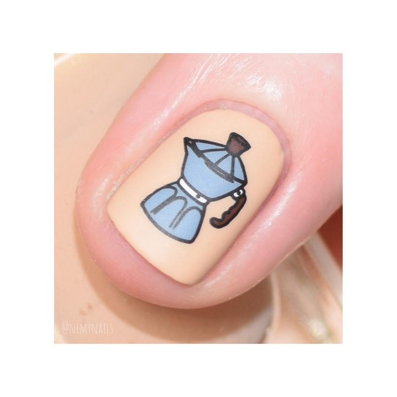 UberChic Beauty Better With Coffee Stamping Plate Light Pink
