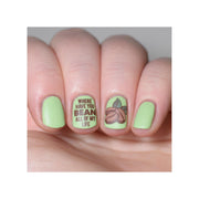 UberChic Beauty Better With Coffee Stamping Plate Rosy Brown