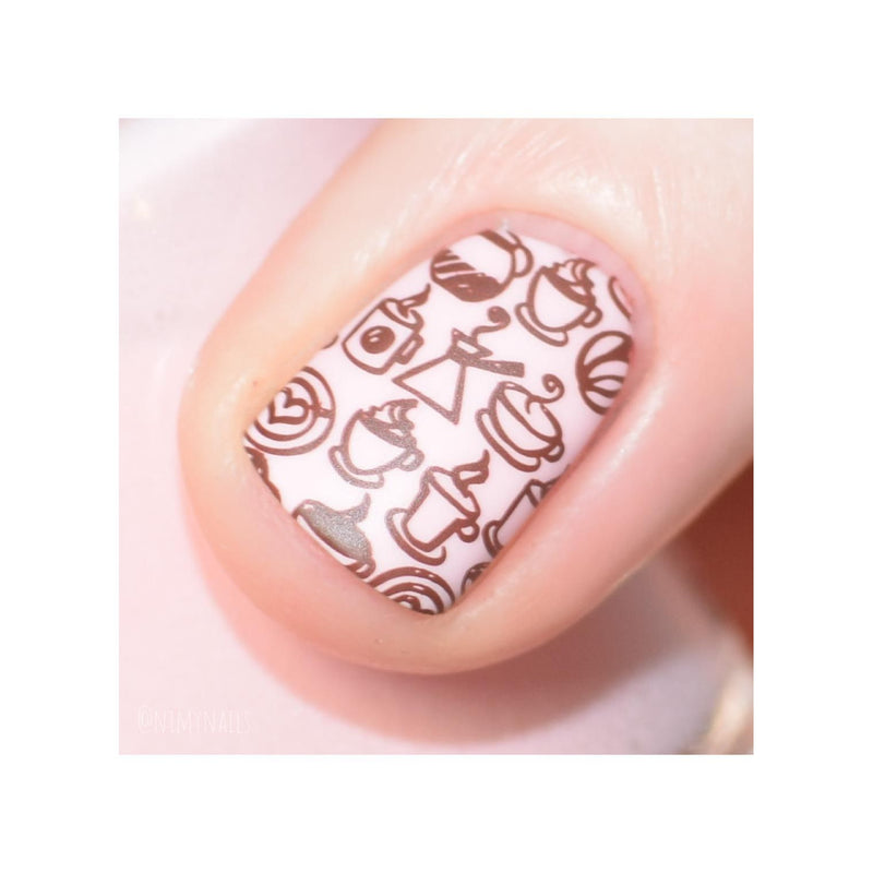 UberChic Beauty Better With Coffee Stamping Plate Pink