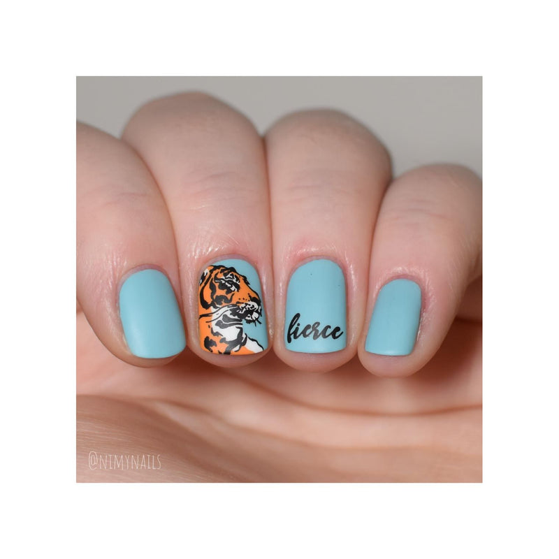 UberChic Beauty Wild & Fierce: Big Cats Stamping Plate Rosy Brown