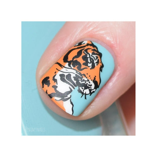 UberChic Beauty Wild & Fierce: Big Cats Stamping Plate Gray