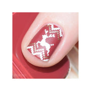 UberChic Beauty The Ultimate DIY Sweater Stamping Plate Maroon