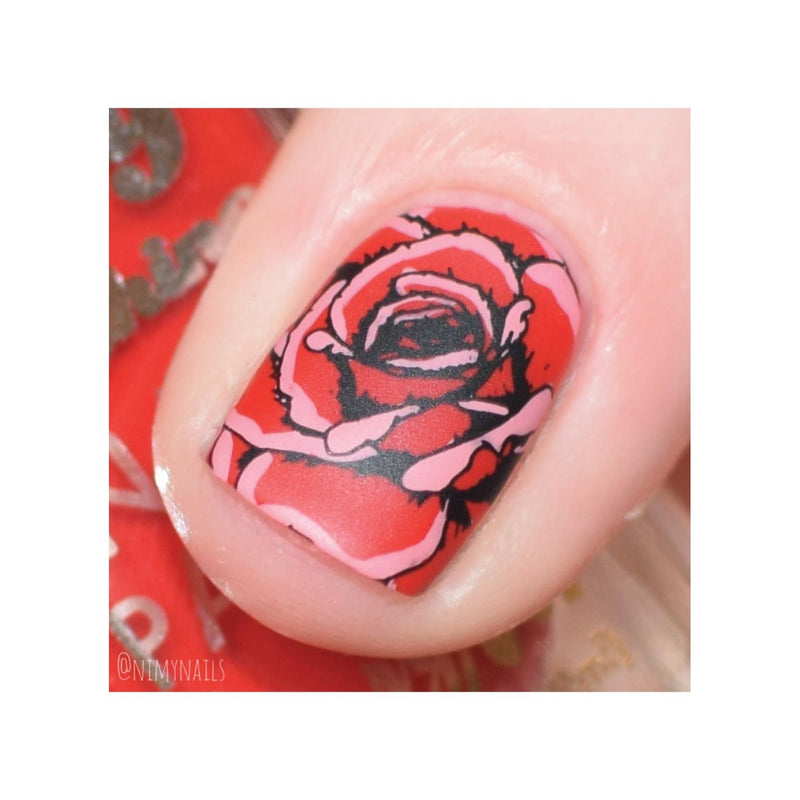 UberChic Beauty Flora & Fauna Stamping Plate Light Pink