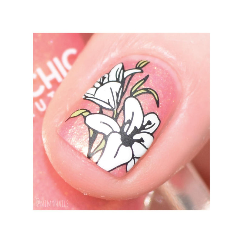 UberChic Beauty Flora & Fauna Stamping Plate Light Pink