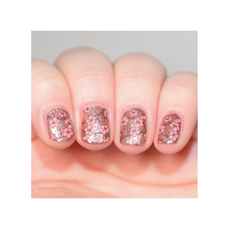 UberChic Beauty Flora & Fauna Stamping Plate Light Pink