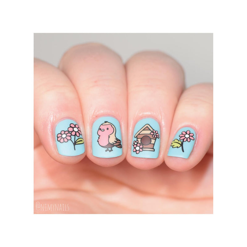 UberChic Beauty Hello Spring Stamping Plate Light Pink