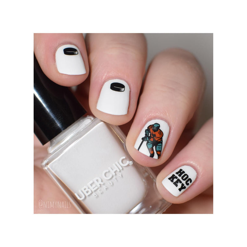 UberChic Beauty Hockey is Life Stamping Plate Rosy Brown