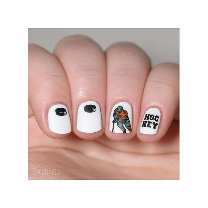 UberChic Beauty Hockey is Life Stamping Plate Rosy Brown