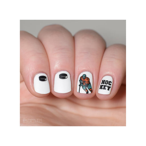 UberChic Beauty Hockey is Life Stamping Plate Rosy Brown