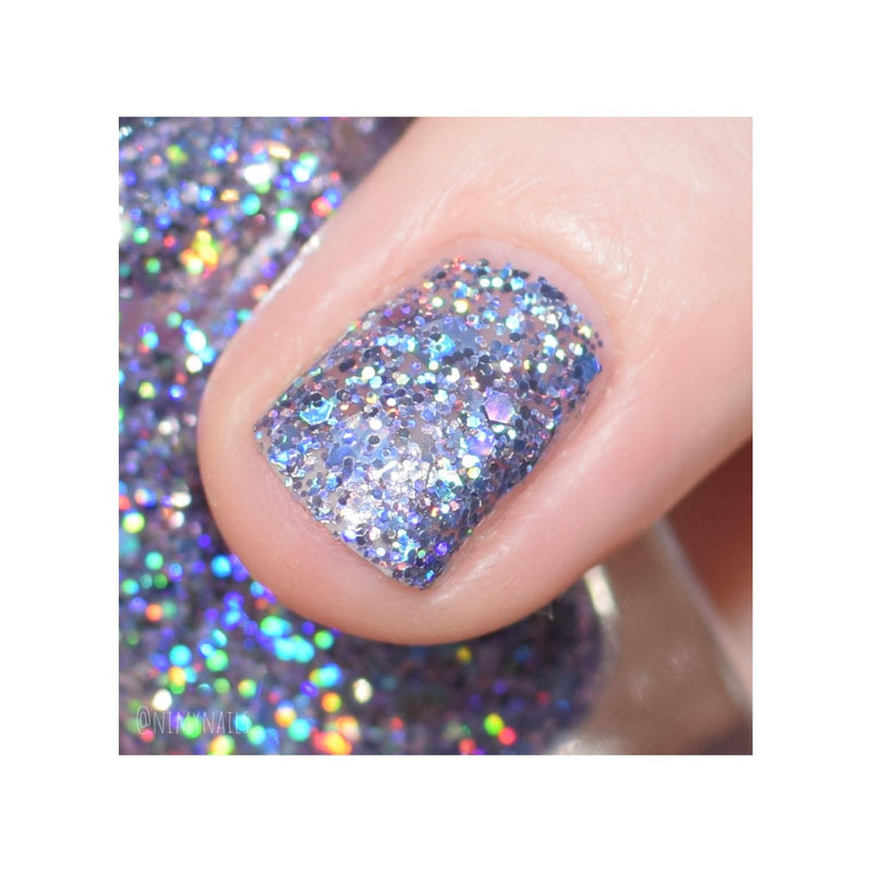 UberChic Beauty Holo Snowflakes - Holographic Polish Regular Polish Dark Gray