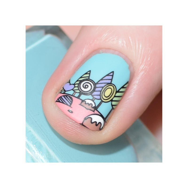 UberChic Beauty I Want Candy Stamping Plate Gray