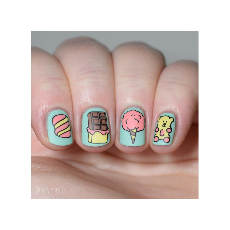 UberChic Beauty I Want Candy Stamping Plate Rosy Brown