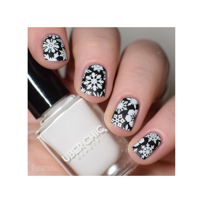 UberChic Beauty Let It Snow Stamping Plate Rosy Brown