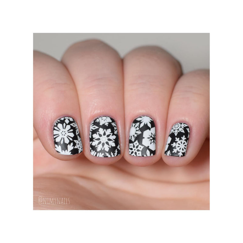 UberChic Beauty Let It Snow Stamping Plate Rosy Brown