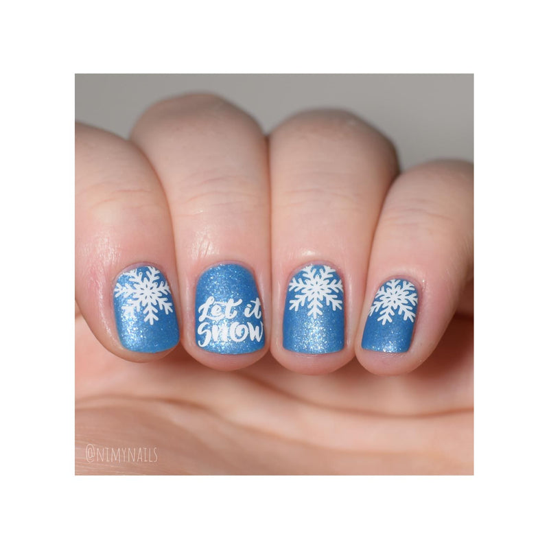 UberChic Beauty Let It Snow Stamping Plate Rosy Brown