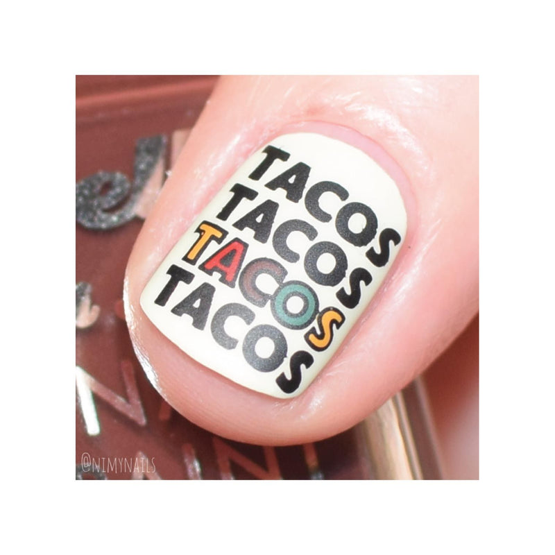 UberChic Beauty Let's Taco Bout It Stamping Plate Pink