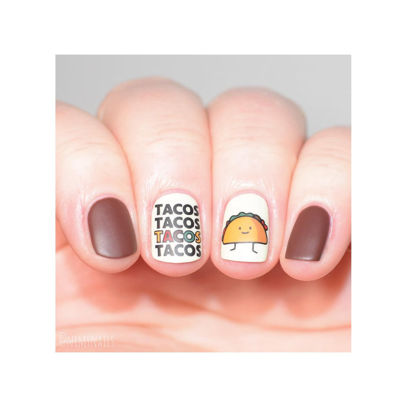 UberChic Beauty Let's Taco Bout It Stamping Plate Pink