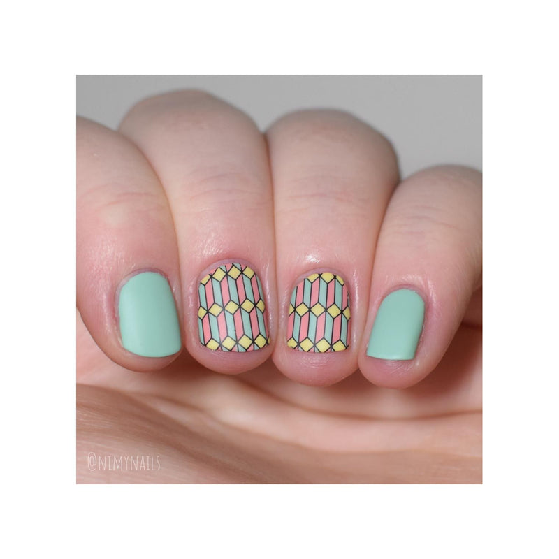 UberChic Beauty Luxe In Lines Stamping Plate Rosy Brown