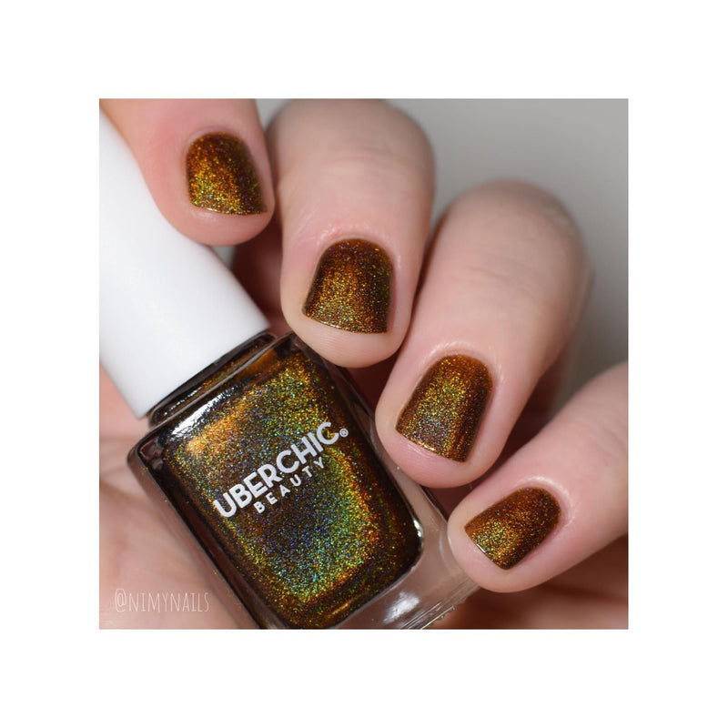 UberChic Beauty Who Spiked The Cocoa? - Holographic Polish Regular Polish Rosy Brown