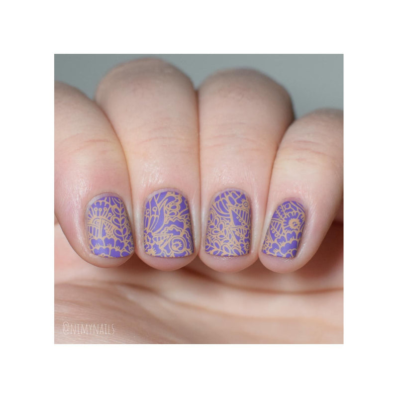 UberChic Beauty Whimsical By Nature-02 Stamping Plate Rosy Brown