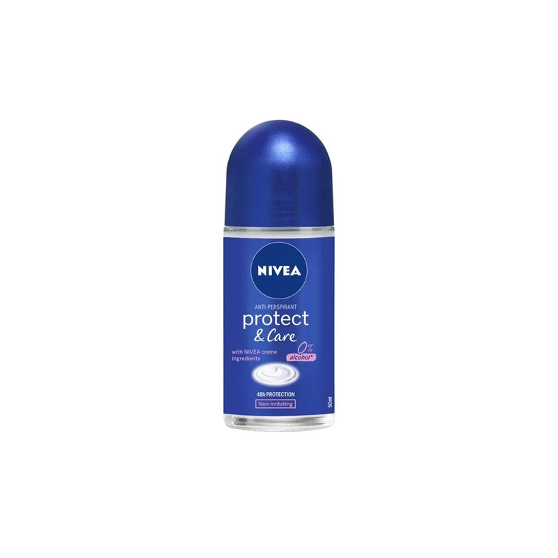Nivea Nivea Protect & Care 48H 0% Alcohol Anti-Transpirant Roll-On Deodorant 50ml Roll-On Deodorant Dark Slate Blue