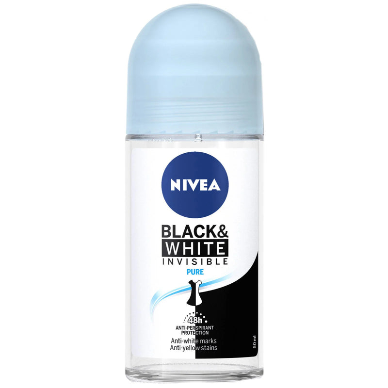 Nivea Nivea Black & White Invisible Pure 48h 5in1 Anti-Perspirant Roll-On 50ml Anti-Perspirant Roll-On Lavender