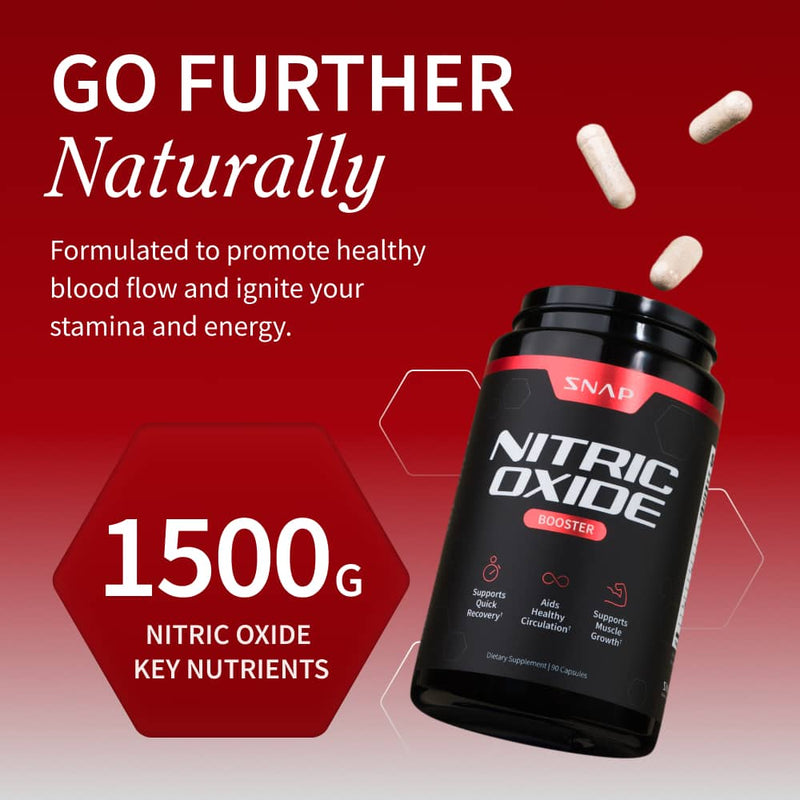 Snap Supplements Testo Booster + Nitric Oxide BOGO Dark Red