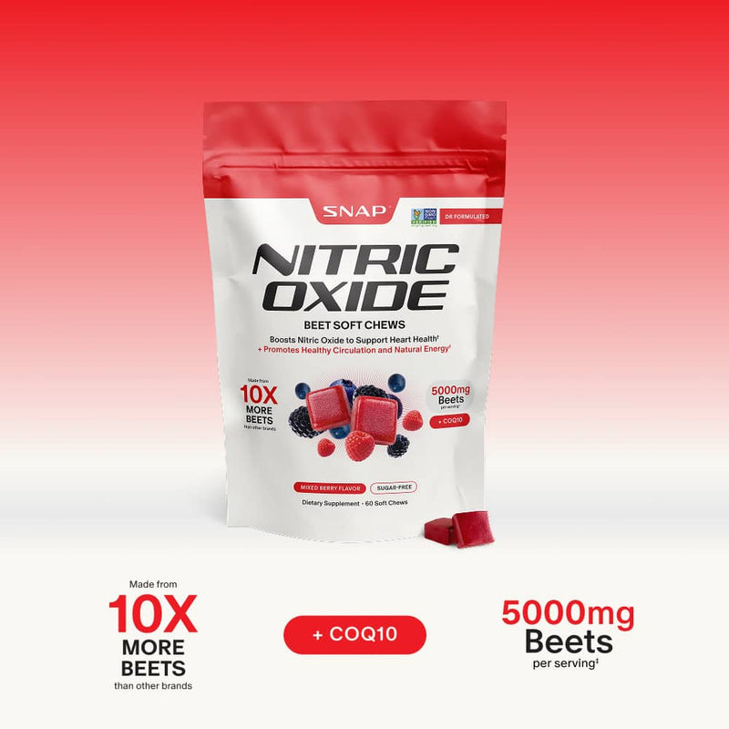 Snap Supplements Nitric Oxide Beet Chews - Buy 2, Get 1 Free! White Smoke