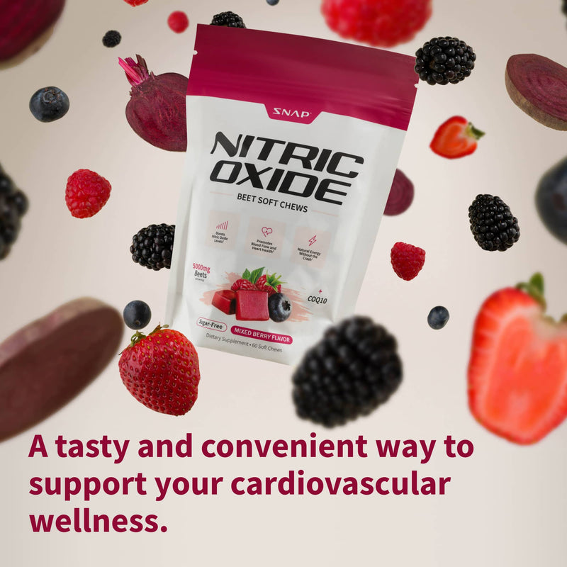 Snap Supplements Nitric Oxide Beet Soft Chews - Buy 2, Get 1 Free! Light Gray