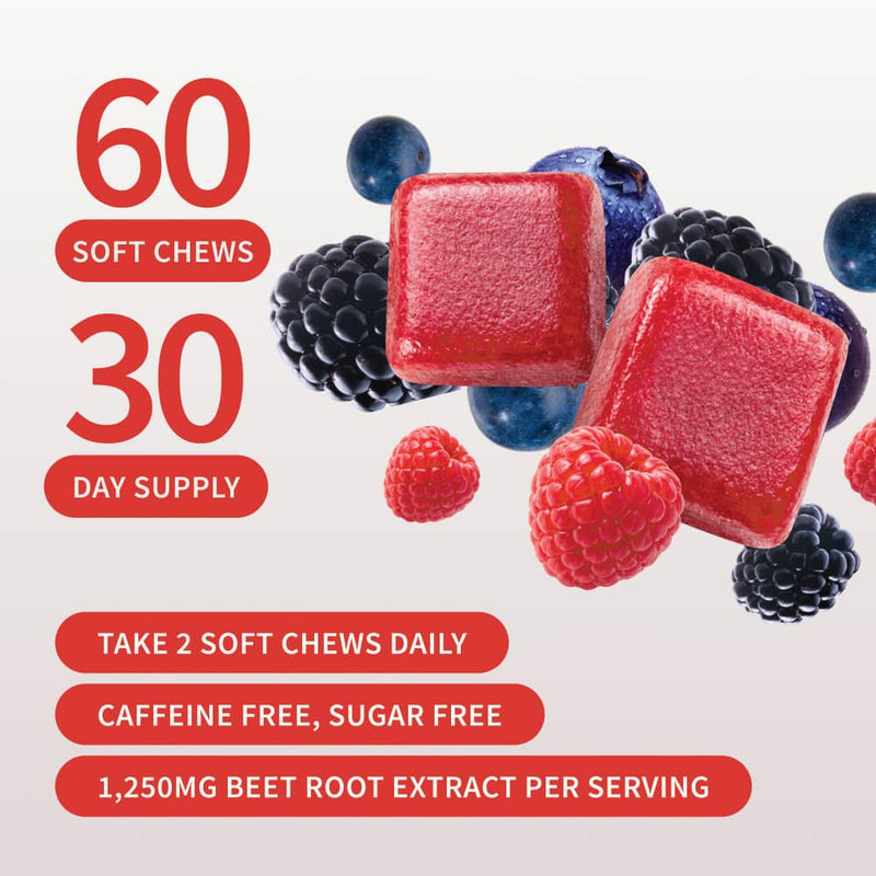 Snap Supplements Nitric Oxide Beet Chews - Buy 2, Get 1 Free! Light Gray