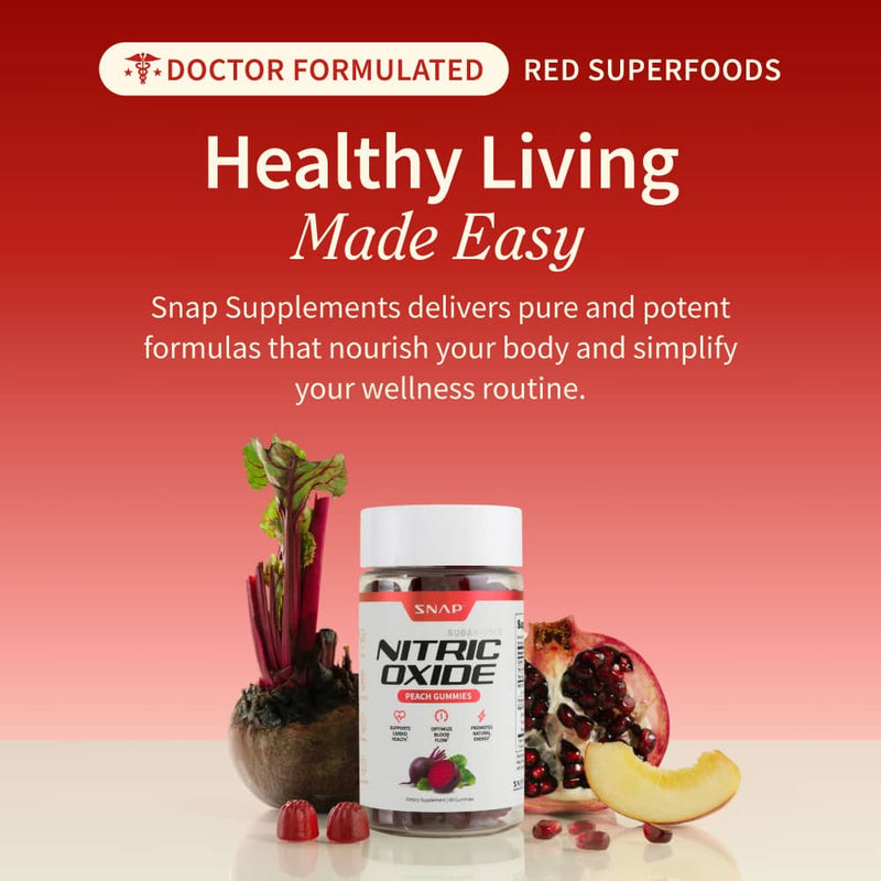 Snap Supplements Nitric Oxide Gummies - Peach Flavor Tomato