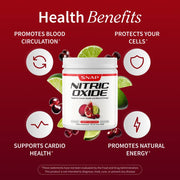 Snap Supplements Nitric Oxide Organic Beets - Cherry Lime Flavor Dark Red