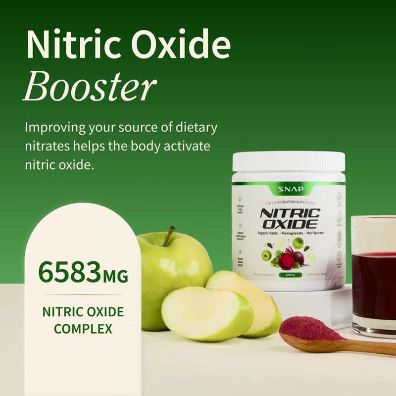 Snap Supplements Nitric Oxide Organic Beets - Apple Flavor Dark Green