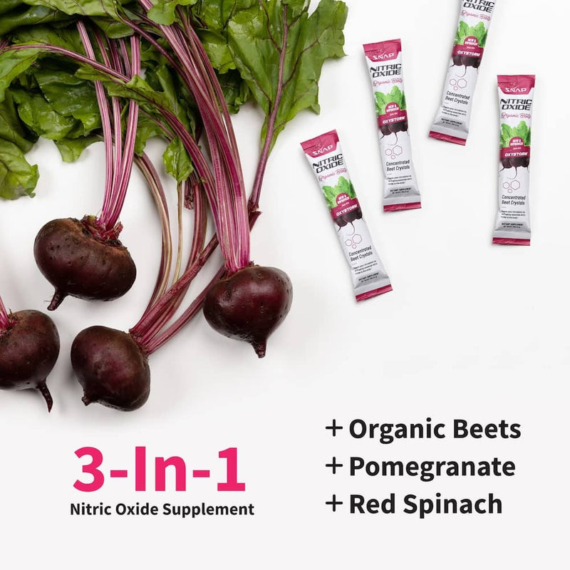 Snap Supplements Nitric Oxide Organic Beets Single-Serve Packs White Smoke