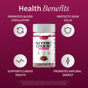 Snap Supplements Nitric Oxide Gummies - Cherry Flavor Dark Red