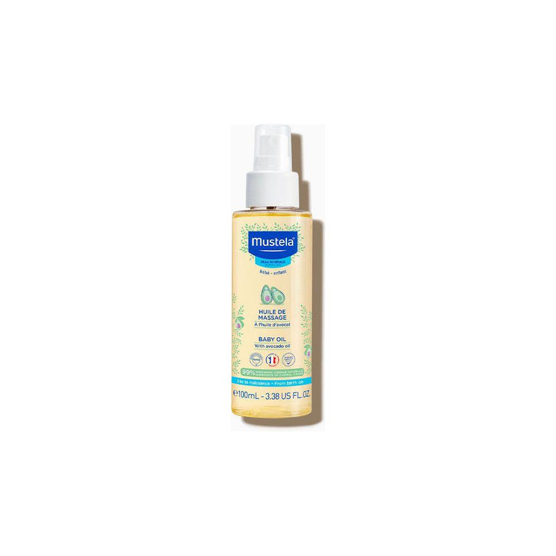 Mustela Mustela, Baby Oil with Avocado Oil, 3.38 fl oz Baby Oil Antique White