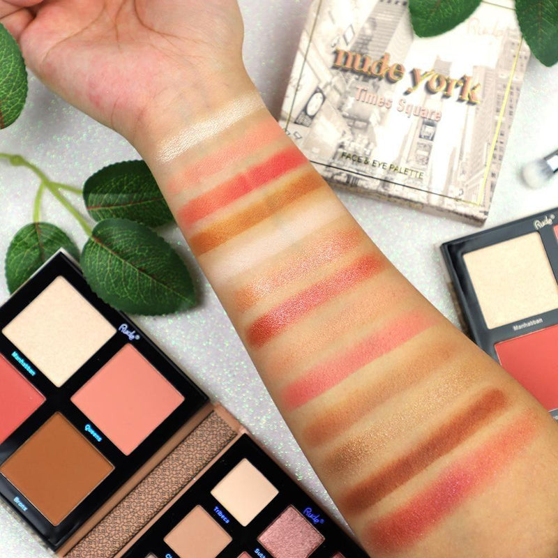 Rude Cosmetics Nude York Face and Eye Palette Face Palettes Tan Nude York