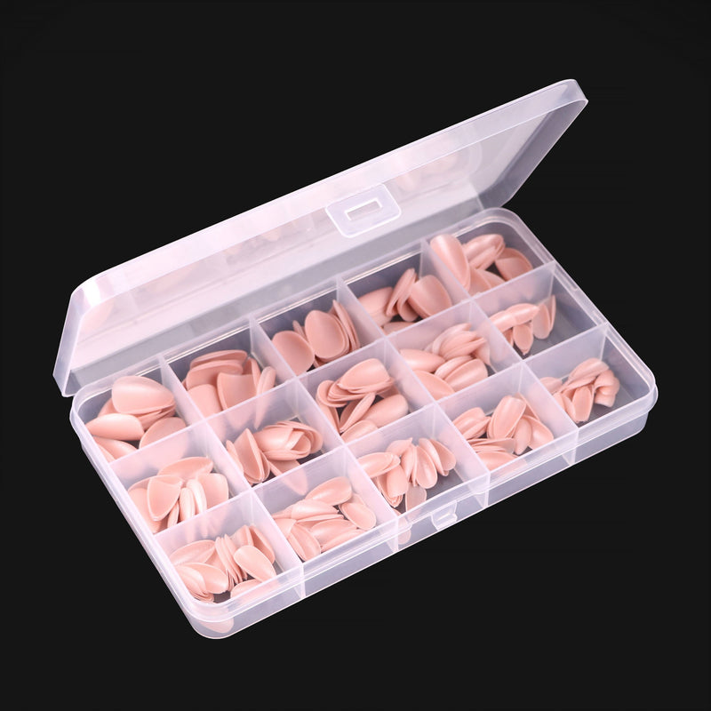 nbmsupply KOMILFO SOFAST NAIL FROMS NUDE ALMOND SHORT, 360 PCS 456075 Black
