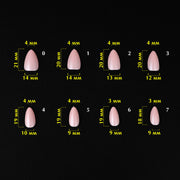 nbmsupply KOMILFO SOFAST NAIL FROMS NUDE ALMOND SHORT, 360 PCS 456075 Black