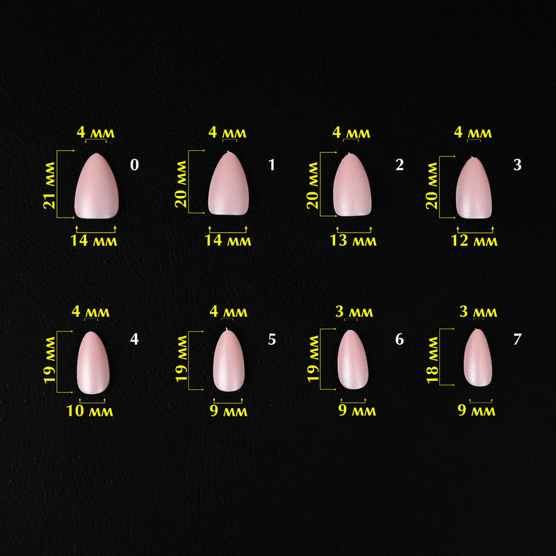 nbmsupply KOMILFO SOFAST NAIL FROMS NUDE ALMOND SHORT, 360 PCS 456075 Black