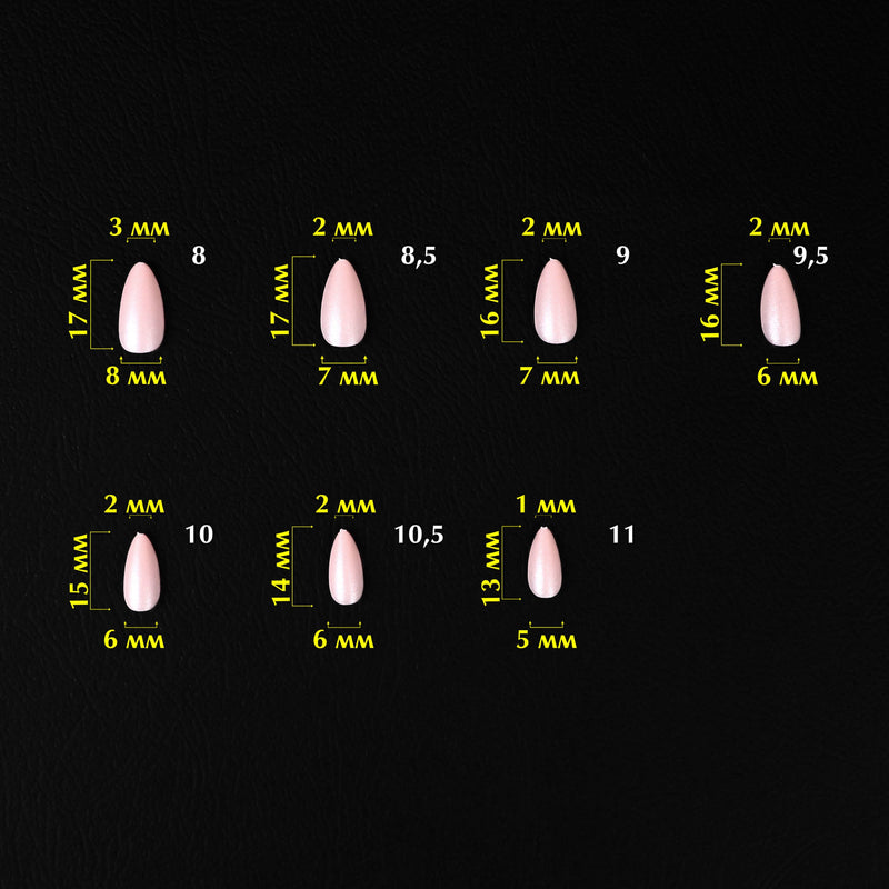 nbmsupply KOMILFO SOFAST NAIL FROMS NUDE ALMOND SHORT, 360 PCS 456075 Black
