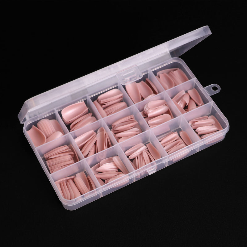 nbmsupply KOMILFO SOFAST NAIL FROMS NUDE BALLERINA MEDIUM, 360 PCS 456078 Black