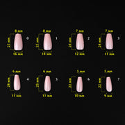 nbmsupply KOMILFO SOFAST NAIL FROMS NUDE BALLERINA MEDIUM, 360 PCS 456078 Black